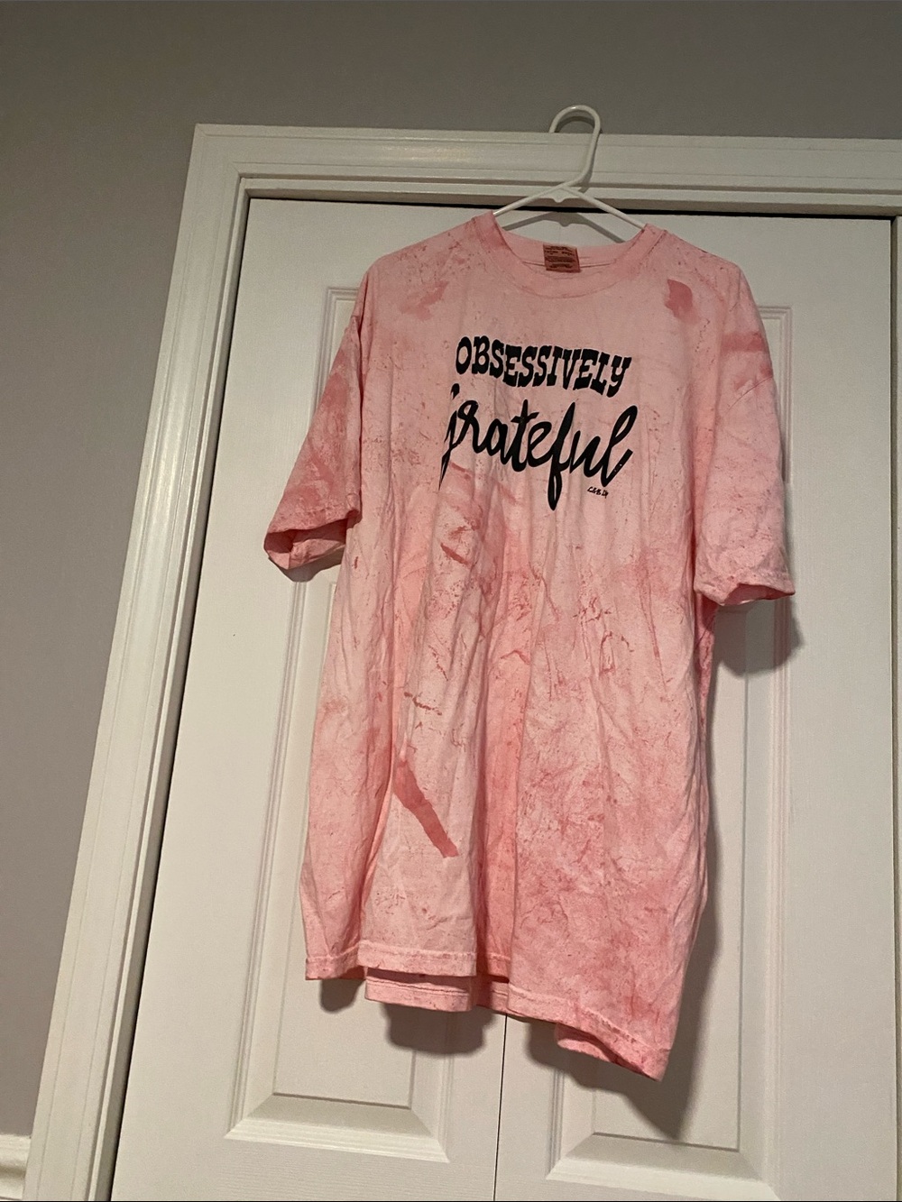 Comfort Colors Pink Tie-Dye "Obsessively Grateful" Kids Tee